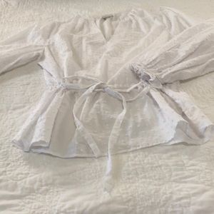 2 size small peplum drawstring blouses